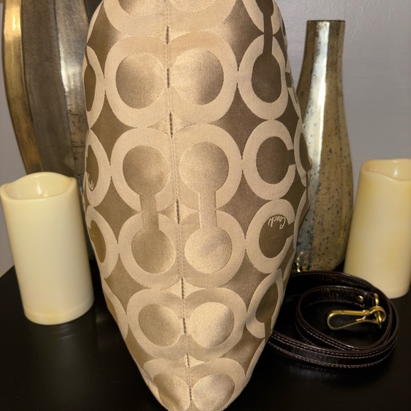 Coach Tan and Brown with Gold Hardware, Two Way, Shoulder Bag - Picture 2 of 10